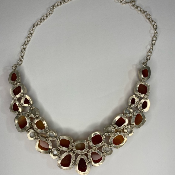 Beautiful Handmade Carnelian and Pearl Necklace - Picture 4 of 7